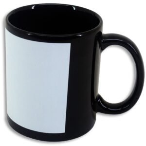 Taza negra con ventana personalizable